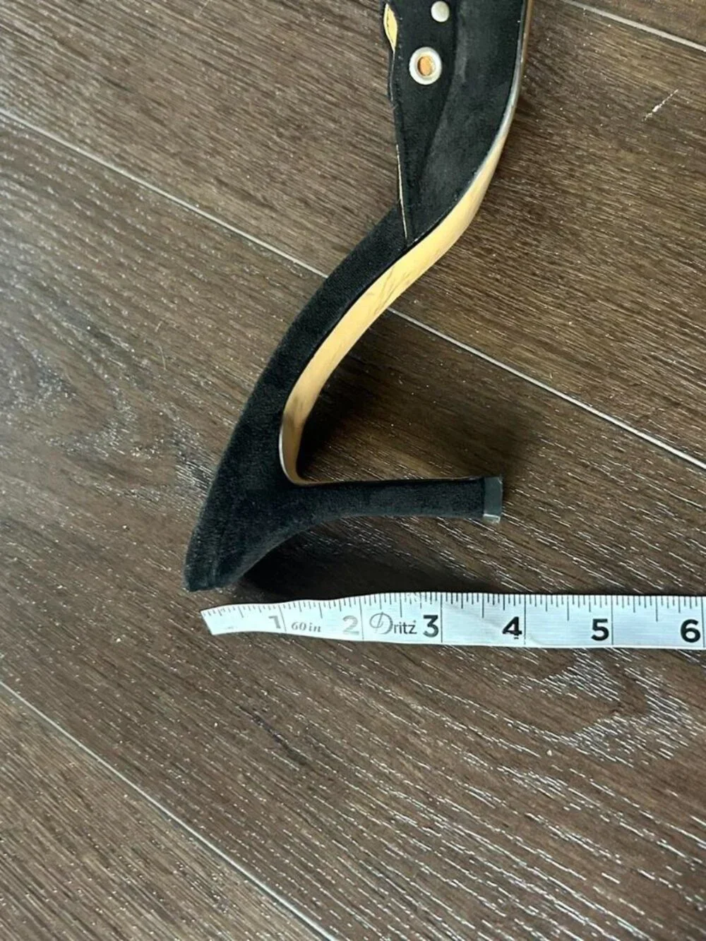 Black suede kitten heels with bow detail #heels #suede   Size 9   Club party nyc - Picture 4 of 5